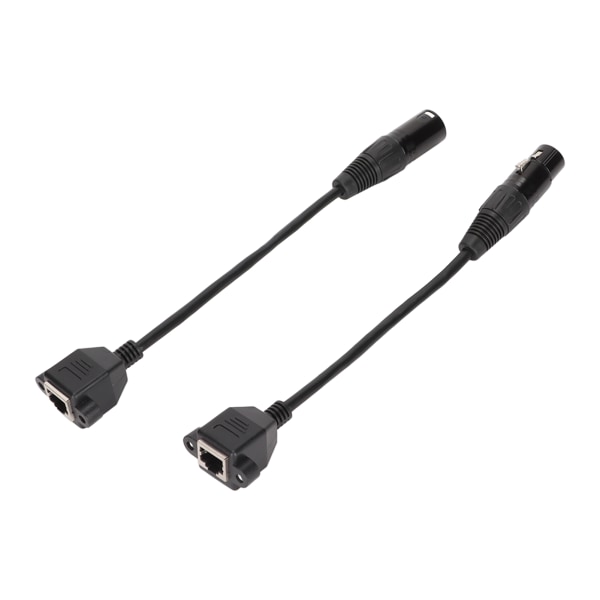 2 stk XLR3 til RJ45 kabel 3-pin Plug and Play hun XLR netværksledning til LED Strip Recording Studio