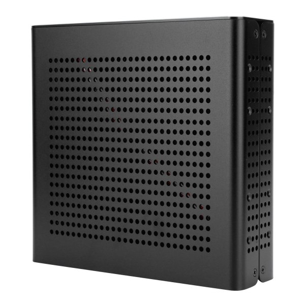 G60S HTPC Chassi Full Aluminium DCATX Power Supply MiniITX Case för stationär dator (Noir USB2.0)