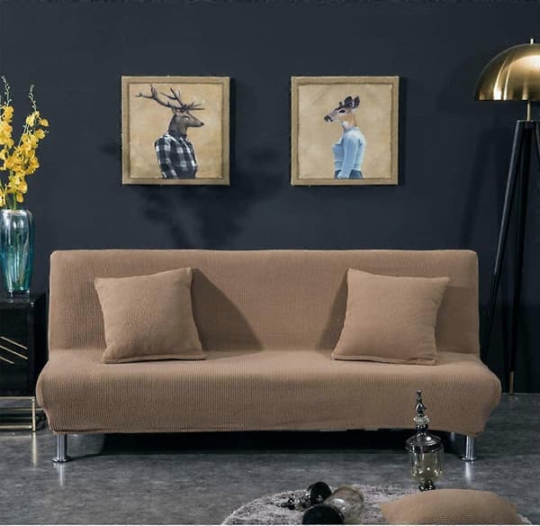 Sofaovertræk uden armlæn, strækovertræk, beskyttelsesovertræk til sovesofa