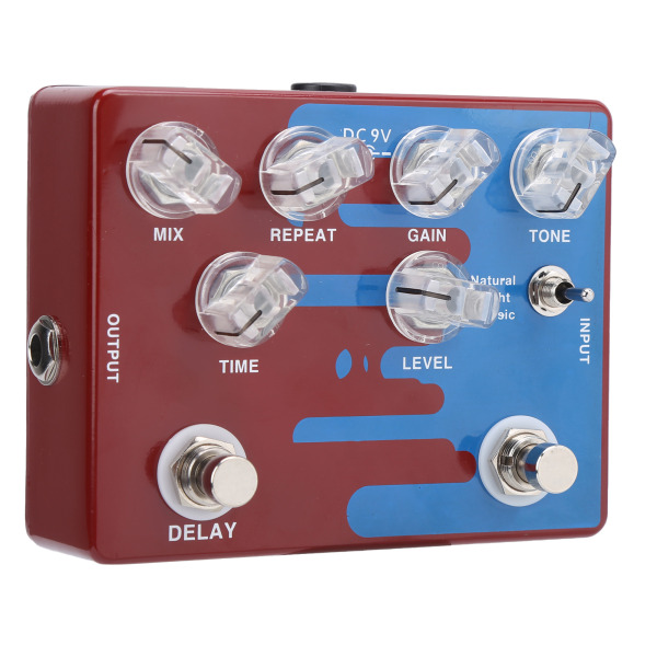 Distortion Delay gitareffektpedal digital med 3 former CP‑68 DC9V musikktilbehør