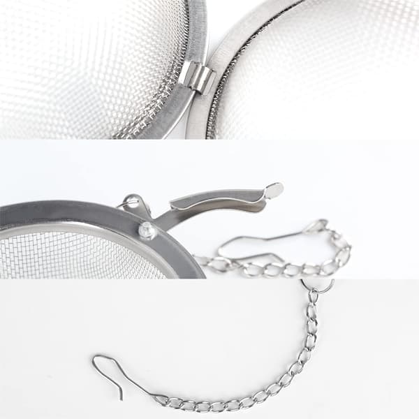 2 st Rostfritt stål nät teboll 6,9 cm tesil teinfusionssil för te