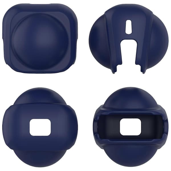 For Insta360 X5 X4 Anti-scratch Camera Lens Protector Flexible Silicone Case - Dark Blue