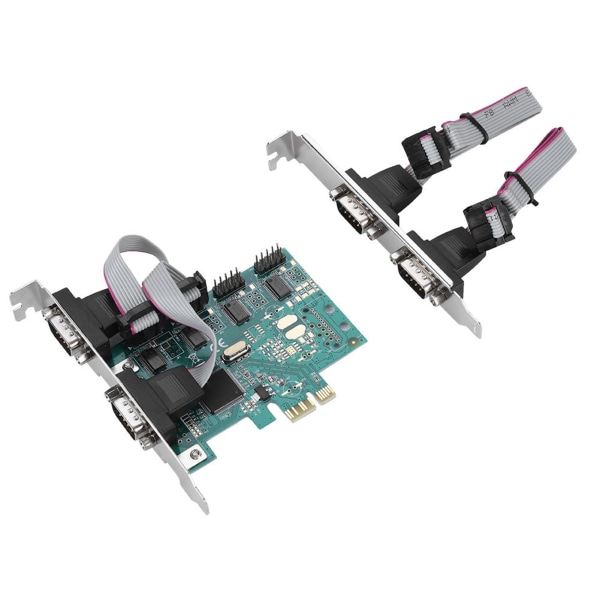 PCI-E till RS232 4-portars seriell portomvandlare PCI Express Controller Adapter Expansion Card