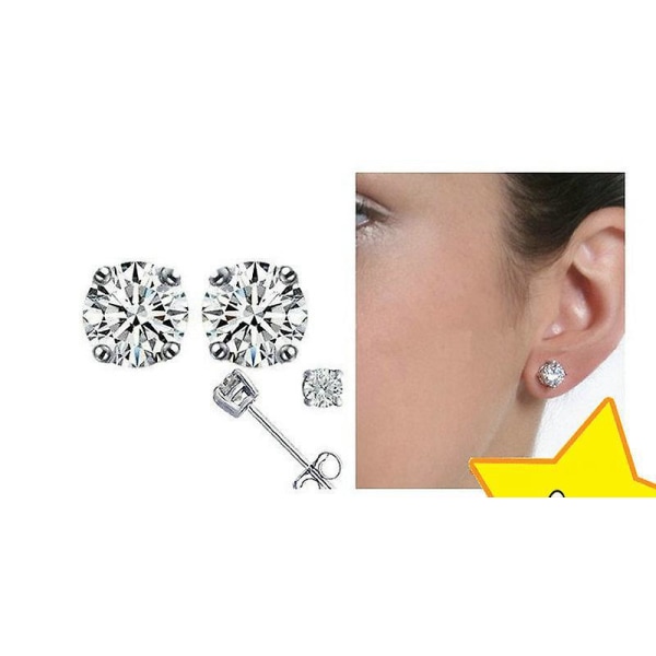 Perfekt present: 1 karat schweizisk diamant 925 sterling silver örhängen med åtta hjärtan, åtta pilar och fyra klor