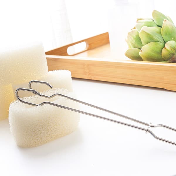 Flaskebørste med Svamp Rustfritt Stål Svamphode Utskiftbart (Børste og Refill) Cleaning brush set