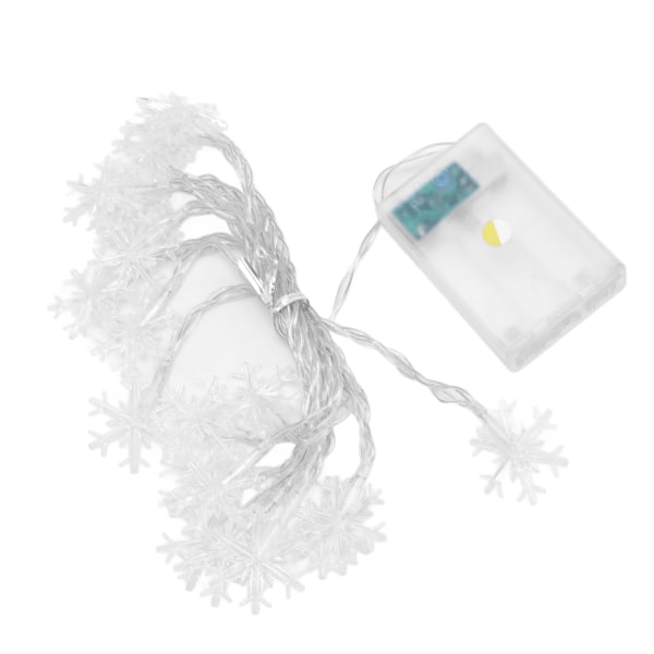 LED Snöflingeljusslinga 20LED Batteridriven LED-ljusslinga för Jul Inomhus Utomhus Fest