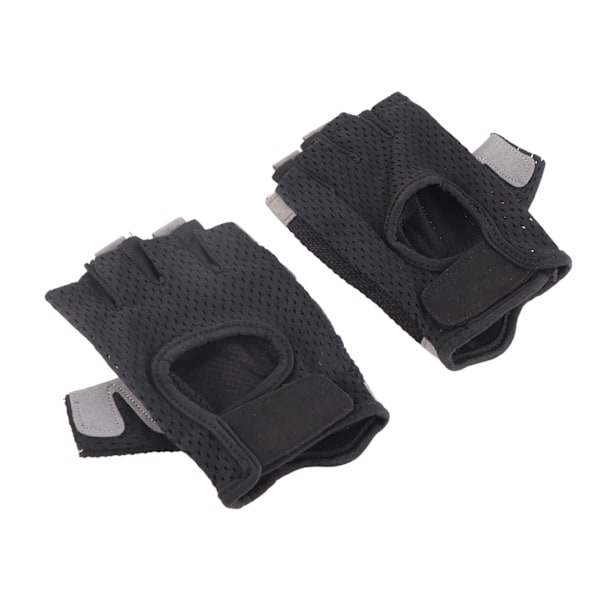 Träningshandskar för Fitness, Armbands Handskar för Män och Kvinnor, Handskar för Styrketräning, Cykling, Träning, Halvfinger, Svart M