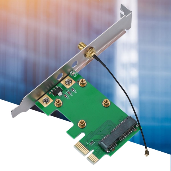 Mini PCI-E til PCI-E Riser Card Utvid eksternt adapter nettverkskort