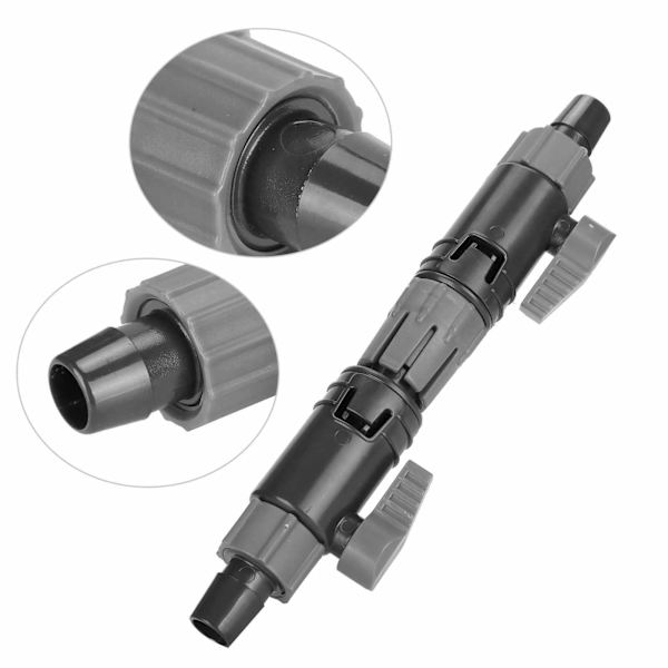 Akvarium Vannkontrollventil Fisketank Slangerør Hurtigkobling DobbelkrankoblingK-16/22mm