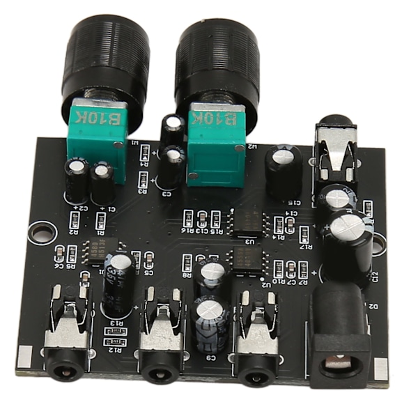 2 in 2 ut ljudmixer Professionell volymkontroll Lågbrus Stabil 2-vägs stereoljudmixer