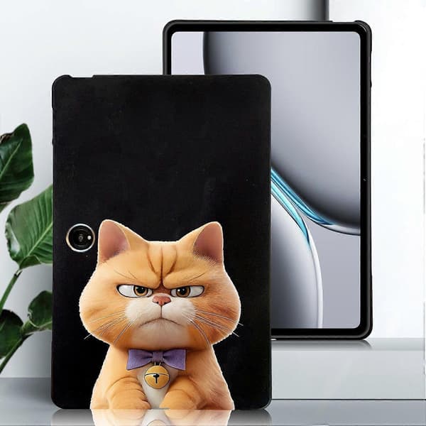 Case for OnePlus Pad 2 with Pattern Print, Slim TPU Tablet Protective Case - Garfield Cat