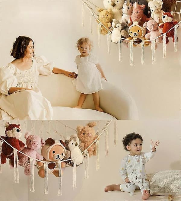 Storage Hammock or Net for Stuffed Animals - Large Toy Hammock