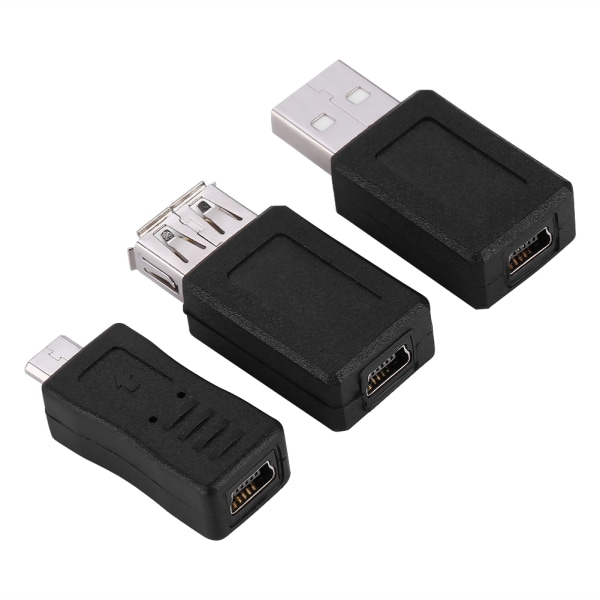 Pakke med 10 flere USB2.0-adaptere Micro/Mini-han-hun-konverter-stik