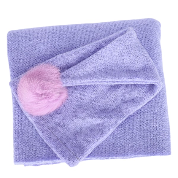 Photography Props Sleeping Bag Hat Newborn Blanket Wrap Cute Baby Photo Clothing CostumesLight Purple