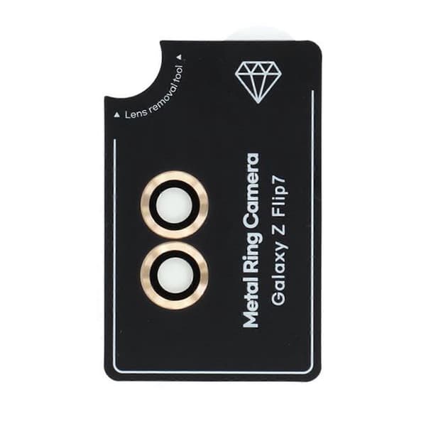 For Samsung Galaxy Z Flip7 5G Camera Lens Protector Set Electroplating Metal+Tempered Glass
