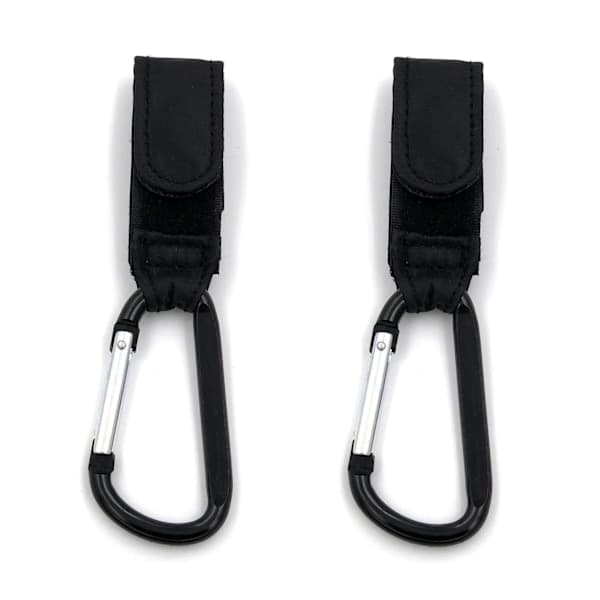 2-PACK Barnvagnskrokar - Svart Svart Svart