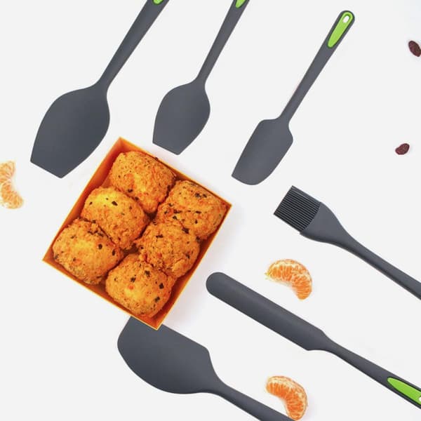 Silikon stekespade sett – Kakekrem/smørspade (tofarget silikon); Egnet for baking og smøring av majones