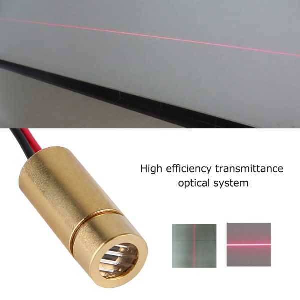 650nm 5mw rød linjehode lasergenerator diodemodulledning 2,8-5V