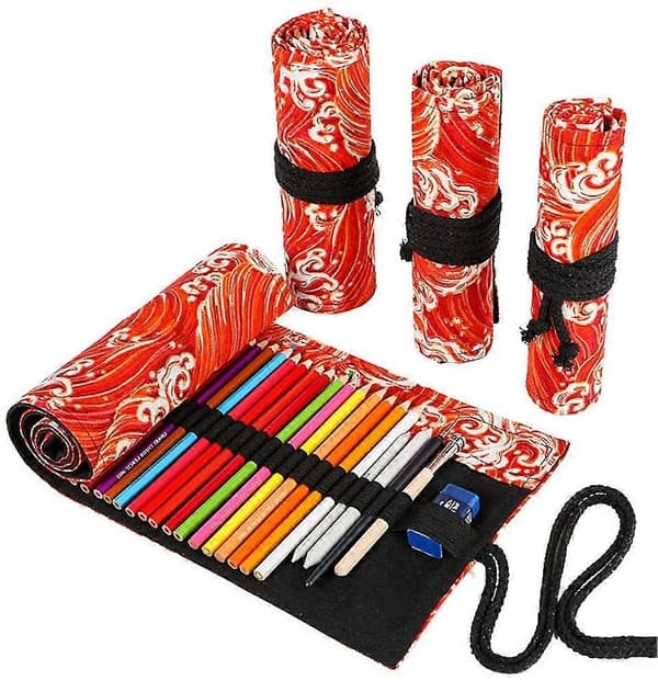 36/48/72 Slot Colored Pencil Roll Holder