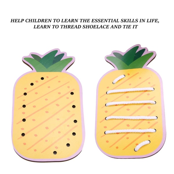 Lasten sarjakuva pöytäkoneen puinen lankalautapeli Lasten opetuslelu (hedelmä)