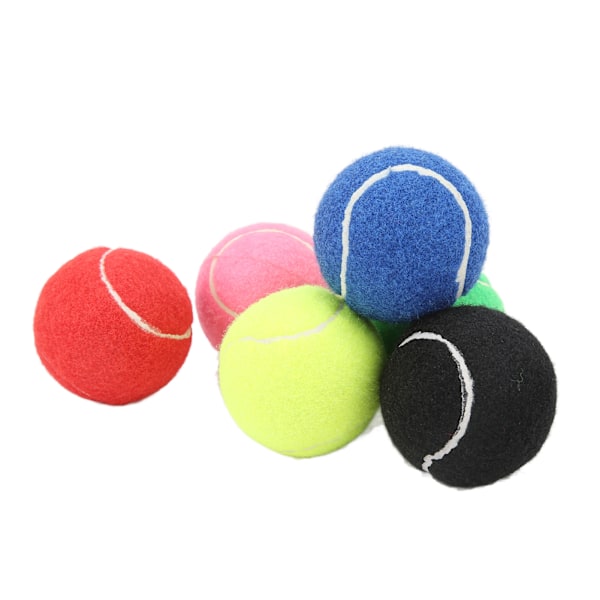 6 st Tennisövningsbollar Multifärgade Kashmir och Gummi Tennisboll Set för Klubbar Ungdomsträning