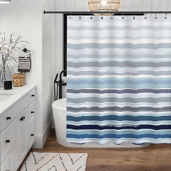 Textured Slub Fabric Shower Curtain