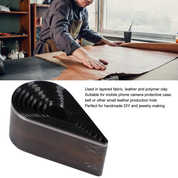 Teardrop Leather Cutting Die Set - 8st DIY Craft Tools