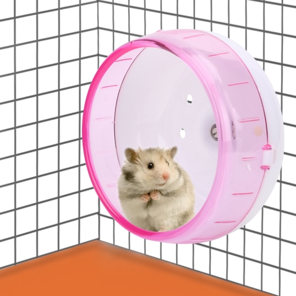 Plast Super Silent Roller Træningsløbehjul Legetøj til små kæledyr Hamster Marsvin ChinchillaPink