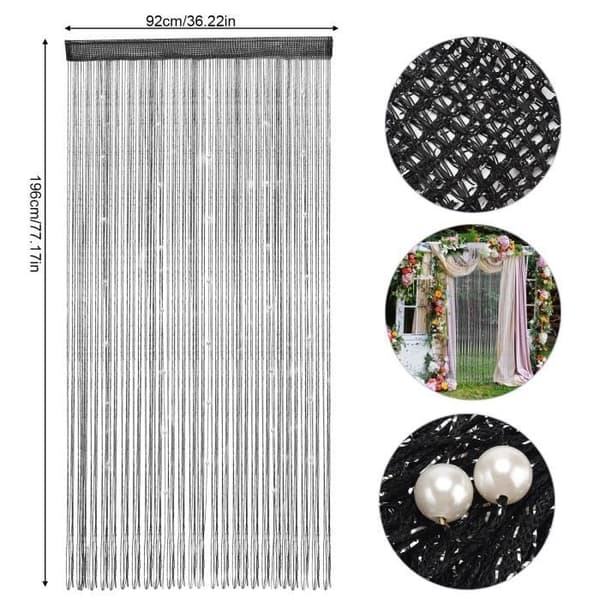 Dörrgardin - Duokon - Pärlor - 1 x 2 m - Syntetisk - Modern