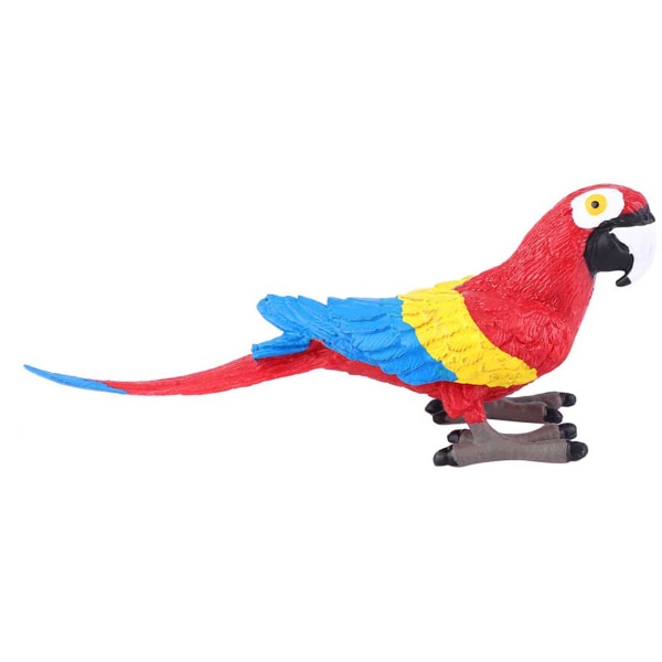Simulering Papegoja Figurine Djur Fågel Modell Kid Barn Pedagogiska leksaker Röd