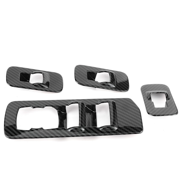 4 st Fönsterhiss Justeringspanel Switch Trims Kolfiberstil Passar Ford F150 2015-2020