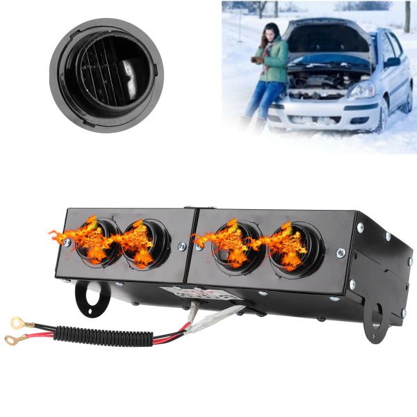 12V 800W Bilvarmer Defogger - Effektiv autovarmeblæser med 4 huller