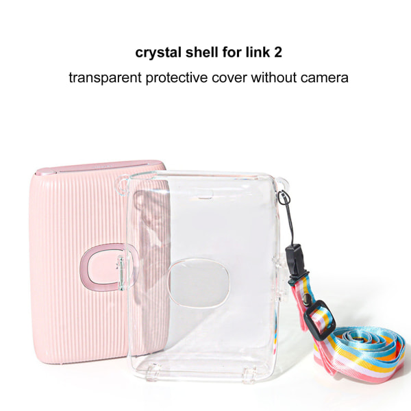 Instax Mini Link 2 -tulostimen suojaava läpinäkyvä case