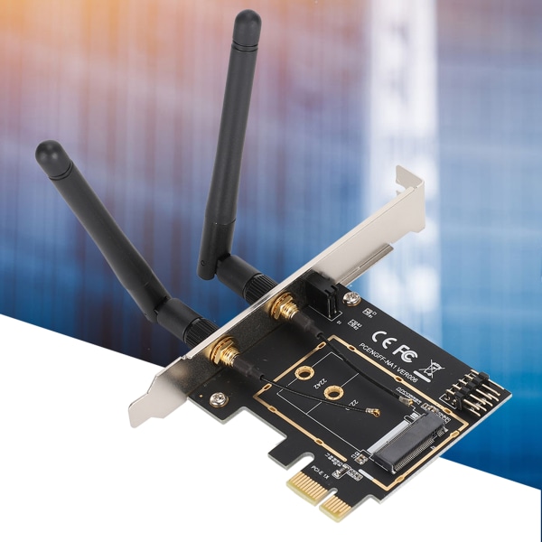 PCI E till NGFF M.2 WIFI Trådlös Modul Adapterkort KEY A E Nätverks Expansionskort