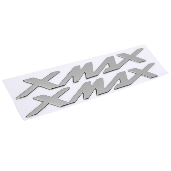 Par MC-emblemmärken 3D-dekaler för XMAX 125 250 400 (Silver)