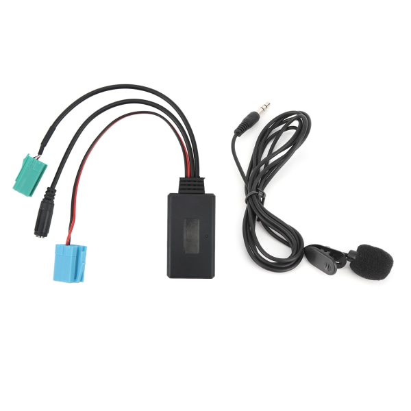 6-stifts Bluetooth ljudkabelvagn Stereo AUX-IN-adapter med mikrofon som passar för Clio/Espace/Megane
