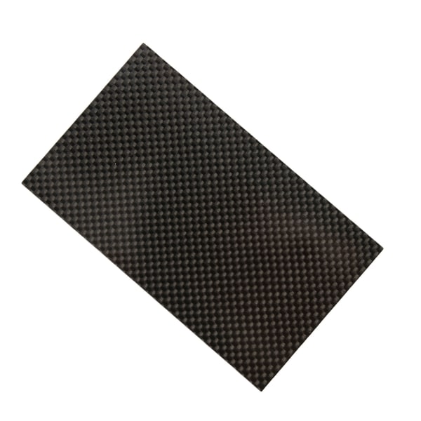 Kulfiberplade Hårdhed Korrosionsbestandighed Blank Overflade Kulfiberplade Twill til Model 75x125x3mm/3x4.9x0.12in