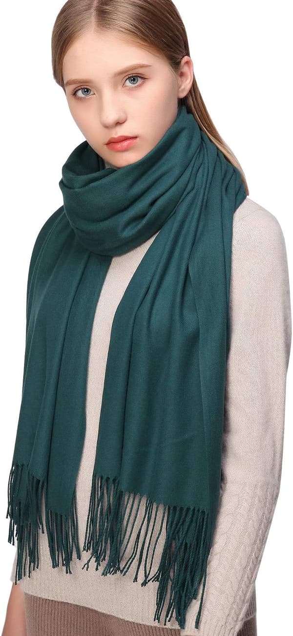Dame Tørklæder Pashmina Sjaler og Wraps til Bryllupssjaler til Kvinder Vinter Green
