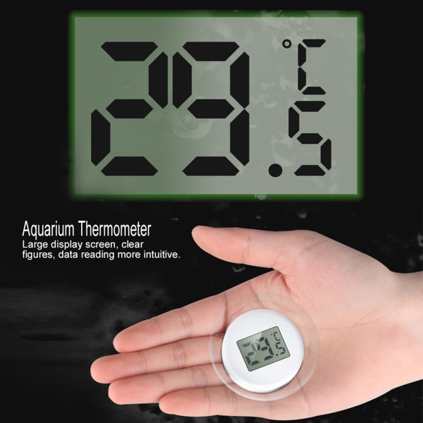 Vesilämpömittari LCD-näytöllä akvaarioakvaarioon märkä- ja kuivakäyttöön