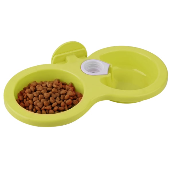 Husdjur Katt Hund Valp Dubbel skål Hängande mat Vattenmatare för låda Bur Liten (grön)