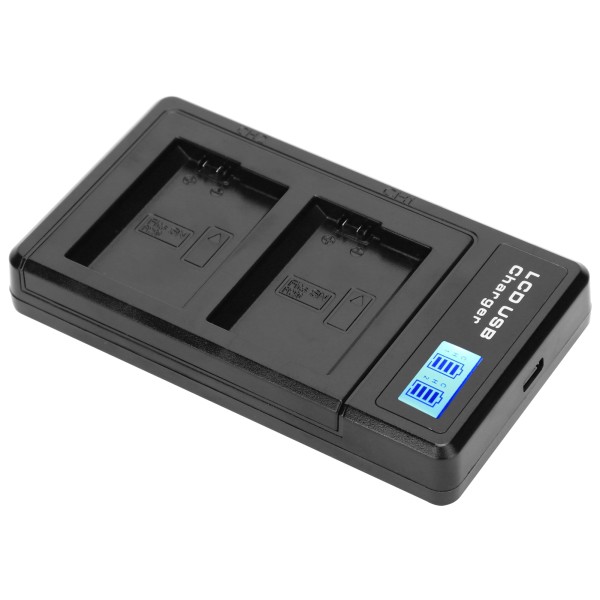 LCD Skjerm Lithium Batteri Dobbel Lader USB Ladebase for NPFW50