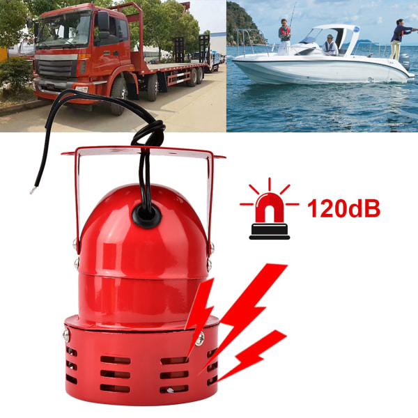 Elektrisk motordrevet alarm fabrikkkjøretøy Mini brannforebyggende horn (AC240V) med 120 dB lydnivå