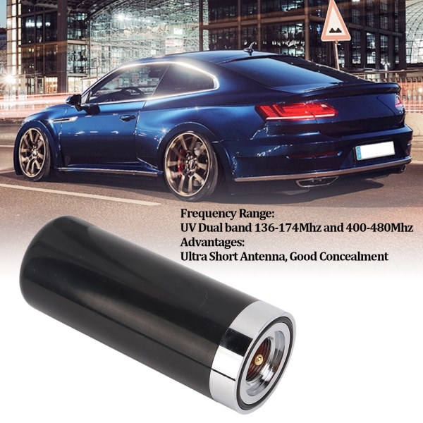 Universaali Erittäin Lyhyt UV Dual Band Autoantenni 2-suuntaiselle Radiolle