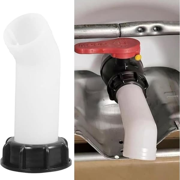 3-pack IBC-tank avtappningspip med mutter, 60 mm förlängningskoppling för vattentank