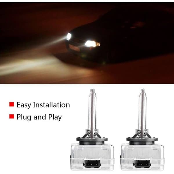 2 stk. D1S 6000K 35W Xenon-frontlyspærer for bil (erstatning)