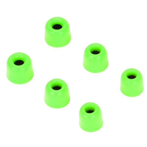 6st utbytesörspetsar Brusreducerande öronproppar med memory foam för 4,3 mm-6,0 mm hörlurar Grön