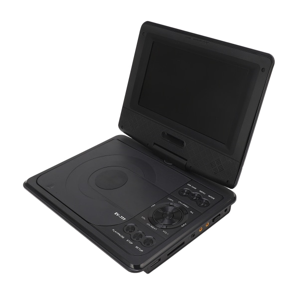 1080P bærbar DVD-spiller 7-tommers HD-svivelskjermstøtte USB-minnekort Bil MP5-videospiller EU-plugg 110‑240V