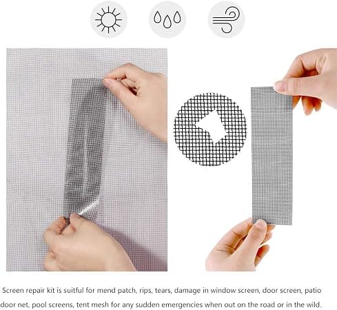 Mesh Reparationstape Vinduesdør Patch Reparationssæt Mesh Reparation