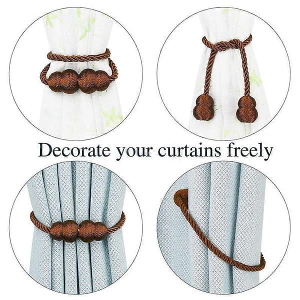 Magnetic Curtain Tiebacks Rope Decorative Curtain Tiebacks