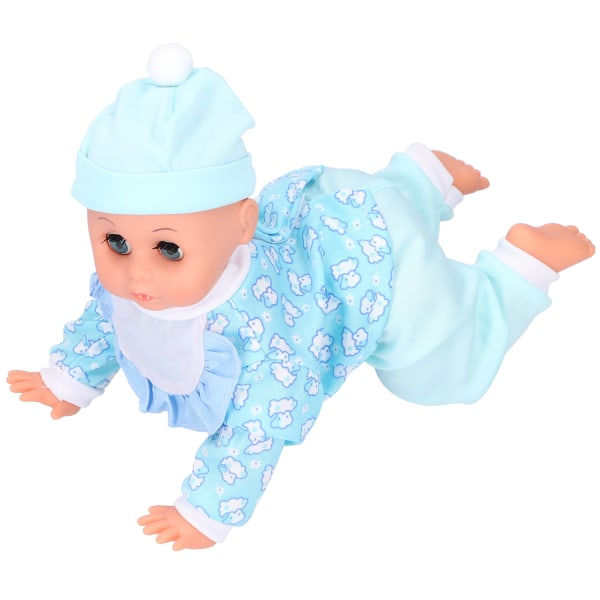 Naturtro sød babydukke Elektrisk smart grinende kravlende dukke Simulering Børnelegetøj (11,5 pouces L Garon)